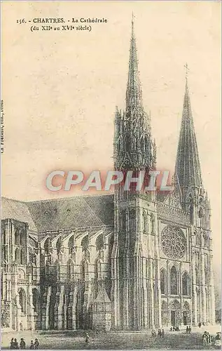 Ansichtskarte AK Chartres la Cathedrale (du XIIe au XVIe Siecle)