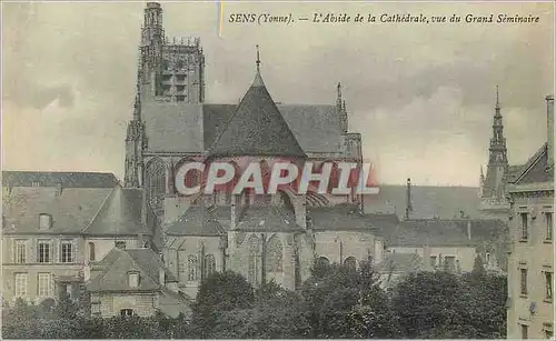 Cartes postales Sens (Yonne) L'Abside de la Cathedrale vue du Grand Seminaire