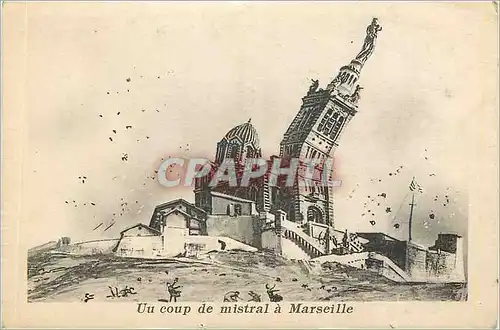 Cartes postales Un coup de Mistral a Marseille