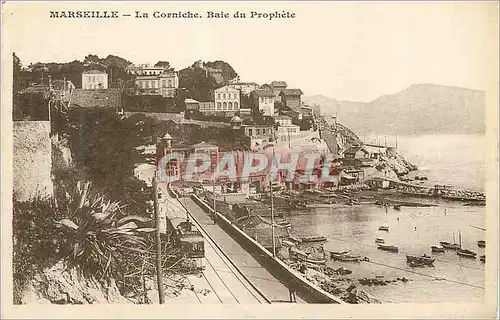 Ansichtskarte AK Marseille la Corniche Baie du Prophete Tramway