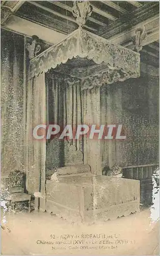 Cartes postales Azay le Rideau (I et L) Chateau National (XVI e s)