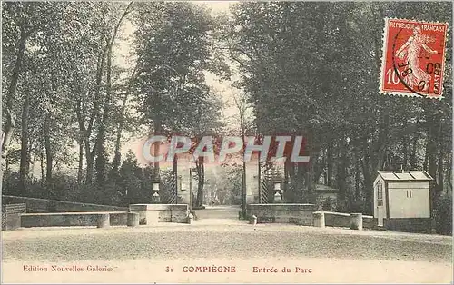 Ansichtskarte AK Compiegne Entree du Parc