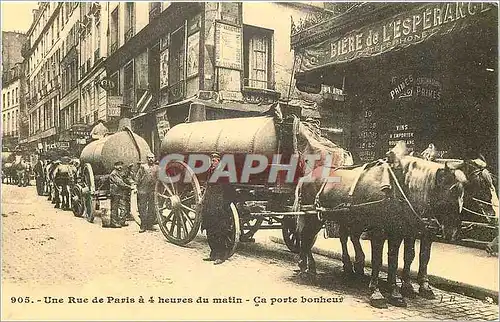 REPRO Une Rue de Paris a 4 heures le Matin Ca Porte Bonheur