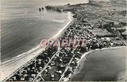 Moderne Karte Hendaye Frontiere Franco Espagnole Vue Prise en Avion