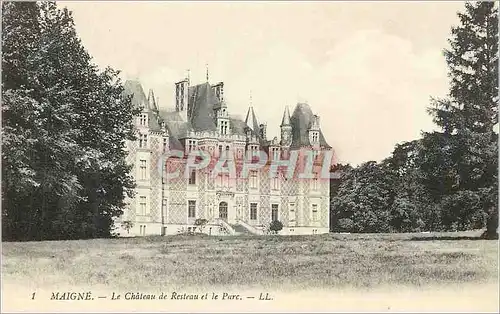 Cartes postales Maigne Chateau de Resteau et le Parc