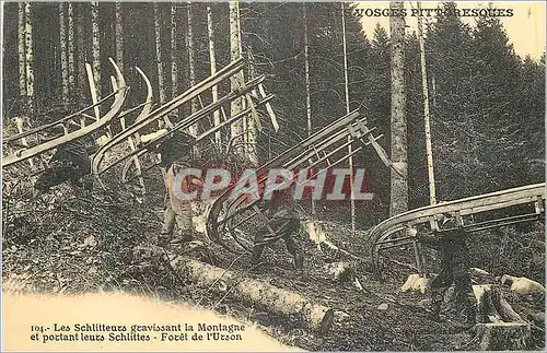 REPRO Les Vosges Pittoresques Les Scshlitteurs Gravissant la Montagne