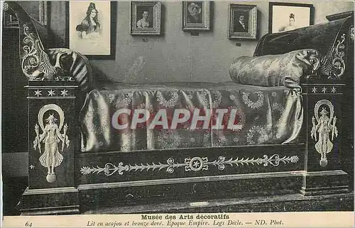 Cartes postales Musee des Arts Decoratifs Lit en Acajou et Bronze Dore Epoque Empire Legs Decle