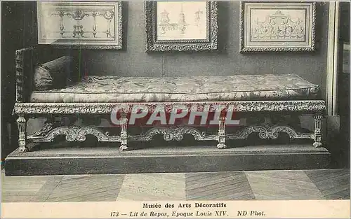 Cartes postales Musee des Arts Decoratifs Lit de Repos Epoque Louis XIV