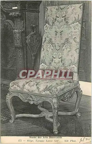 Cartes postales Musee des Arts Decoratifs Siege Epoque Louis XIV