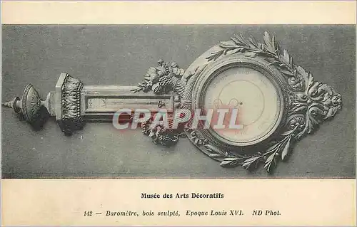 Cartes postales Musee des Arts Decoratifs Barometre Bois Sculpte Epoque Louis XVI