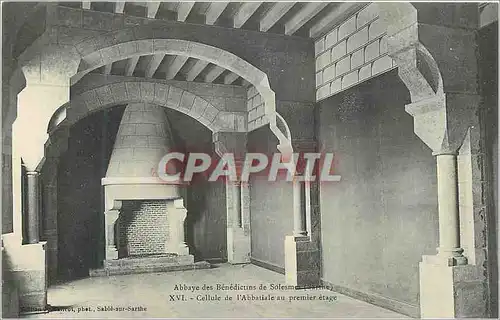Cartes postales Abbaye des Benedictins de Solesmes (Sarthe) XVI Cellule de l'Abbatiale au Premier Etage