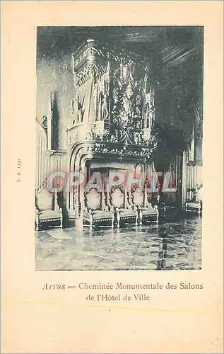 Cartes postales Arras Cheminee Monumentale des Salons de L'Hotel de Ville