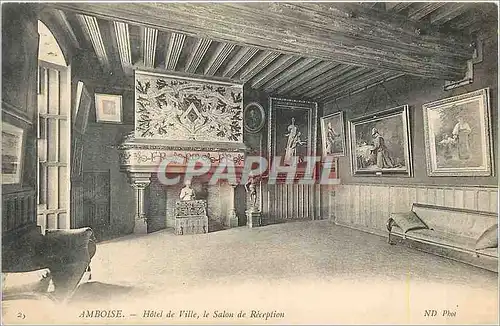 Cartes postales Amboise Hotel de Ville le Salon de Reception