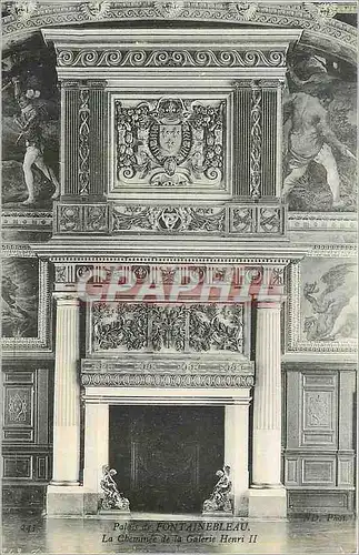 Ansichtskarte AK Palais de Fontainebleau La Cheminee de la Galerie Henri II