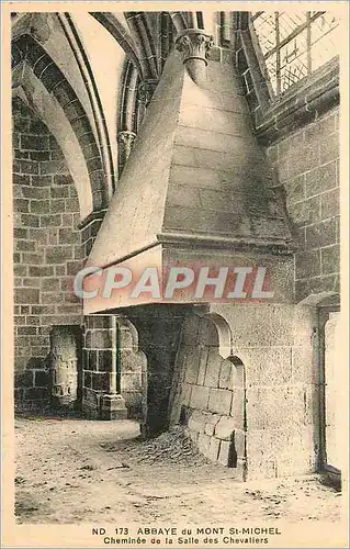 Cartes postales Abbaye du Mont St Michel Cheminee de la Salle des Chevaliers