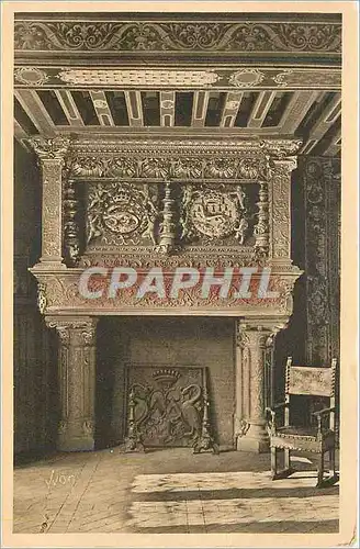 Cartes postales La Douce de France Chateau de Blois Salle d'Honneur (Detail d'Une Cheminee)