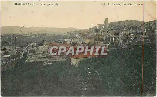 Cartes postales Grasse (A M) Vue Generale P L Millan Libr Edit Cannes