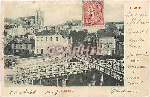 Cartes postales Le Mans Le Pont en X