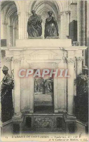 Cartes postales L'Abbaye de Saint Denis Tombeau de Henri II et de Catherine de Medicis