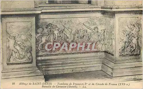 Cartes postales Abbaye de Saint Denis Tombeau de Francois Ier et de Claude de France (XVIe S)Bataille de Cerisol