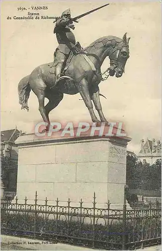 Cartes postales Vannes Statue du Cannetable de Richemont