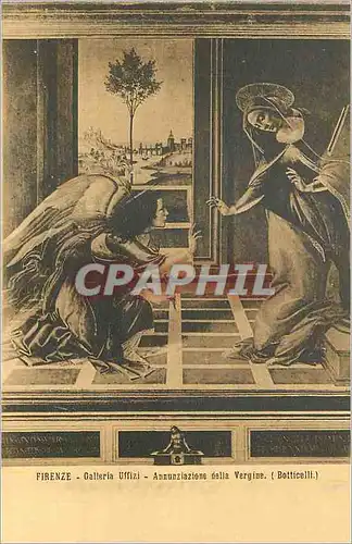 Cartes postales Firenze Galleria Uffizi Annueziazione della Vergine (Botticelli)