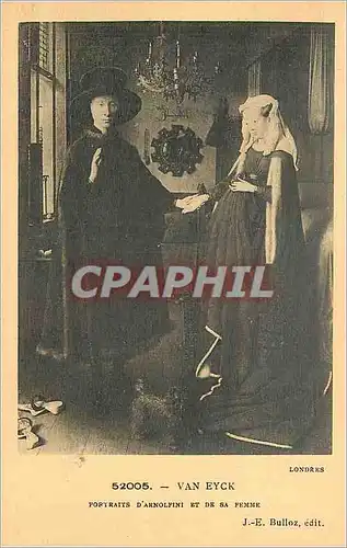 Cartes postales Van Eyck Portraits d'Arnolfini et de sa Femme Londres
