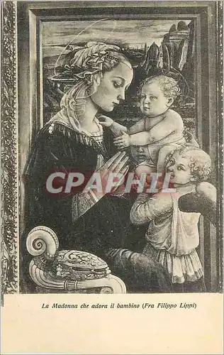 Cartes postales La Madonna Che Adora il Bambino (Fra Filippo Lippi)