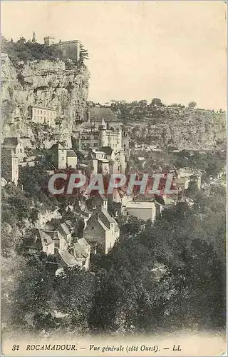 Cartes postales Rocamadour Vue Generale (cote Ouest)