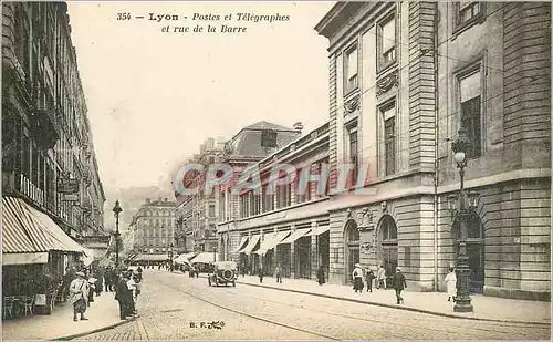 Cartes postales Lyon Postes et Telegraphes et Rue de la Barre
