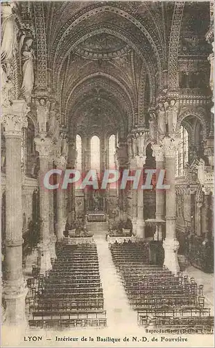 Cartes postales Lyon Interieur de la Basilique de N D de Fourviere