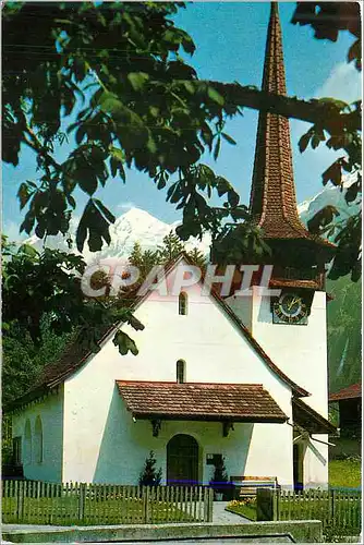 Cartes postales moderne Kandersteg Kirche Blumlisalp
