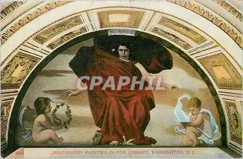 Cartes postales moderne Melpomene Painting in Con Library Washington D C