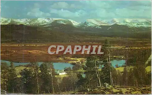 Moderne Karte The Snow Capped Cairngorm Mountains From Near Aviemore