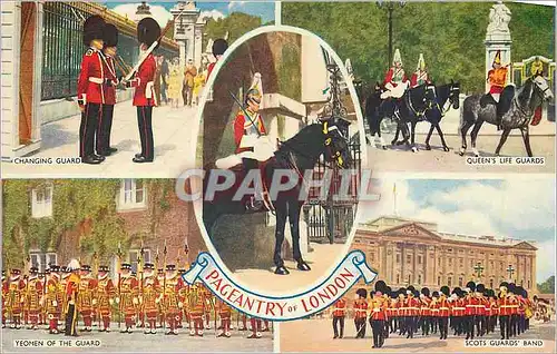 Cartes postales moderne Pageantry of London Changing Guard Yeomen of the Guard Queen's Life Guards Scots Guards Band Mil