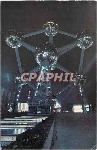 Cartes postales moderne Atomium la nuit Bruxelles