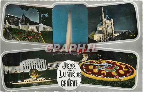 Cartes postales moderne Jeux de Lumiere a Geneve