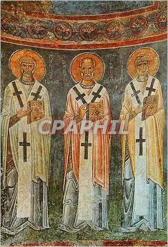 Cartes postales moderne Oxpna Ohrid Roman Popes Fresco in the Church of St Sofija 11th Century