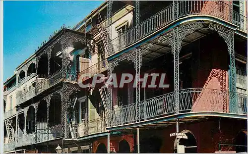 Moderne Karte Lace balconies St peter Street New Orleans