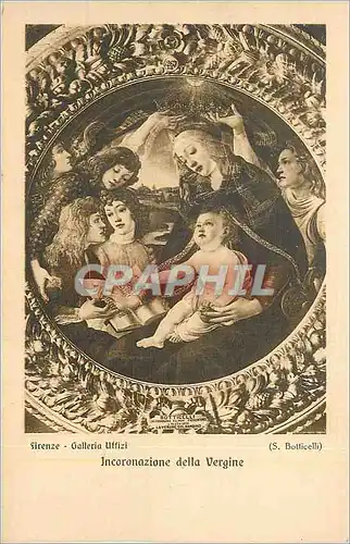 Cartes postales Firenze Galleria Uffizi Incoronazione della Vergine