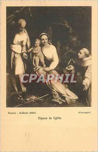 Cartes postales Firenze Galleria Uffizi Riposo in Egitto