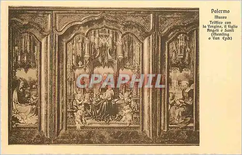 Cartes postales Palermo Museo Trittico Con la Vergine Il Figlio Angelli E Santi