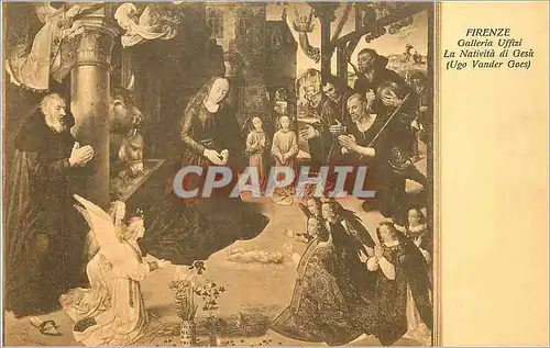 Cartes postales Firenze Galleria Uffizi La Nativita di Gesu (Ugo Vander Goes)