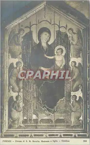 Cartes postales Firenze Chiena di S M Novella Madonna e Figlio Cimabue