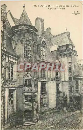 Cartes postales Bourges Palais Saint Jacques coeur Cour Interieur