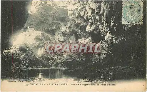 Cartes postales Vidauban Entraigues Vue de L'Argens sous Le Pont Naturel
