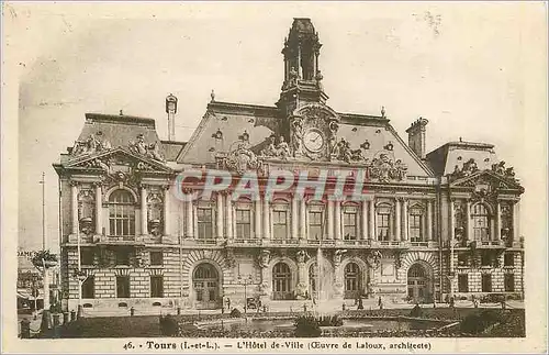 Ansichtskarte AK Tours (I et L) L'Hotel de Ville (Oeuvre de Laloux Architecte)