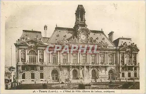 Cartes postales Tours (I et L) L'Hotel de Ville (Oeuvre de Laloux Architecte)
