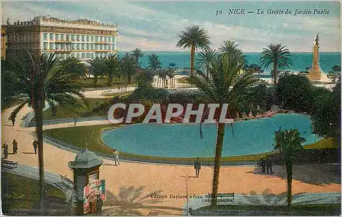 Cartes postales Nice la Grotte du Jardin Public