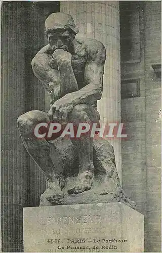 Cartes postales Paris Le Pantheon Le Penseur de Rodin